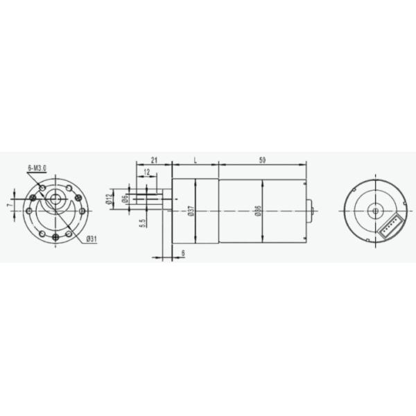 Ультра тихая рука 60rpm робота зацепила мотор 12V 24V BLDC с коробкой передач