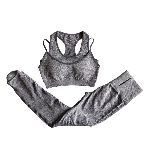 Гетры спортзала проложили бюстгальтер спорт набор йоги набора йоги 2 частей безшовный