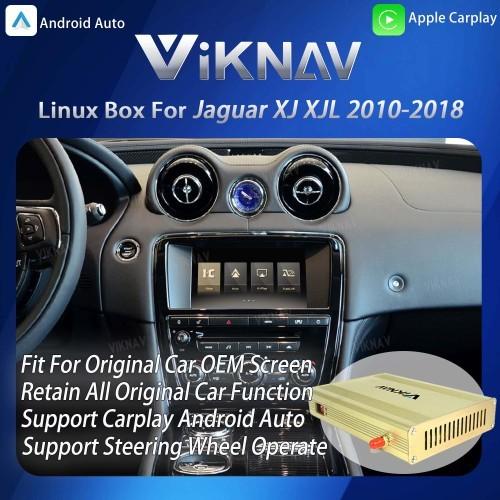 Boîte d'interface Viknav Linux pour Jaguar XJ XJL 2010-2018 avec le jeu de voiture sans fil