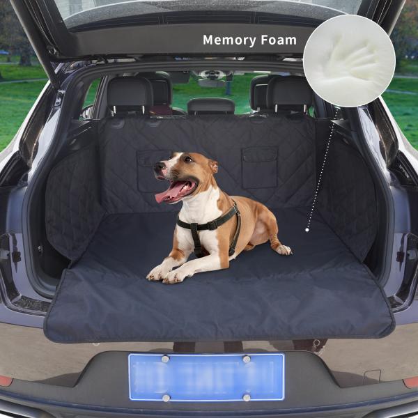 tampa impermeável da carga do carro do cão de estimação com tampas macia do risco da espuma 100% da memória e de assento do tronco do cão do não-deslizamento para SUV