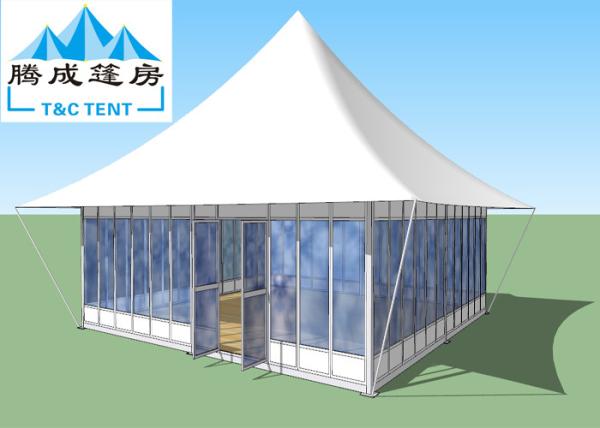 High Capacity Light Weight Aluminum Frame Waterproof Canopy Tent For Party With White And Glass Windows