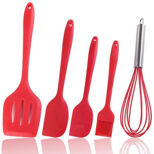 High Quality Silicone Kitchen Utensil Set 5 Piece Cooking Tools Utensils Brush Kitchen Accessories