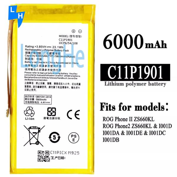 5000mAh Battery for ASUS Rog 2 ZS660KL I001D I001DA I001DE I001DC I001DB I001D Handset