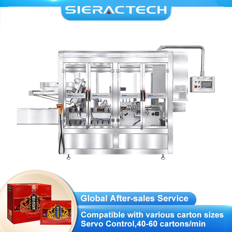 Automatic Foot Bath Liquid Sachet Cartoning Machine with Flexible Magazine Collation and Dual Error-Proofing Inspection
