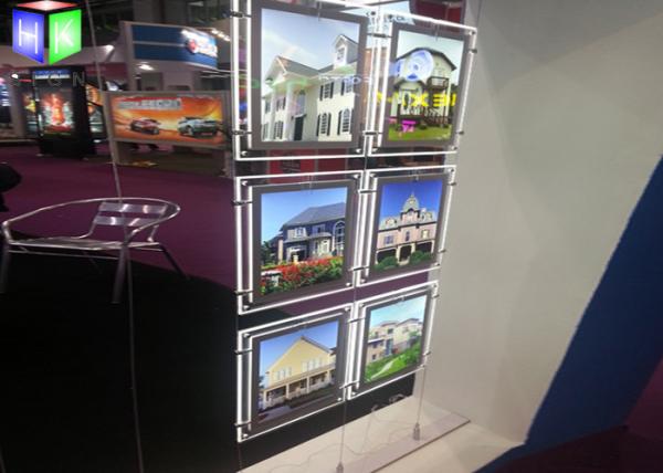 Picture Frame LED Crystal Light Box Display For Real Estate Advertising
