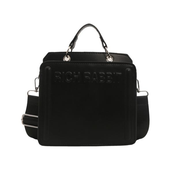 SIMPLE FASHION LETTER BAG WOMEN'S NEW INS COMMUTER HANDBAG SMALL SQUARE BAG SENIOR TEXTURE WIDE SHOULDER STRAP CROSSBODY