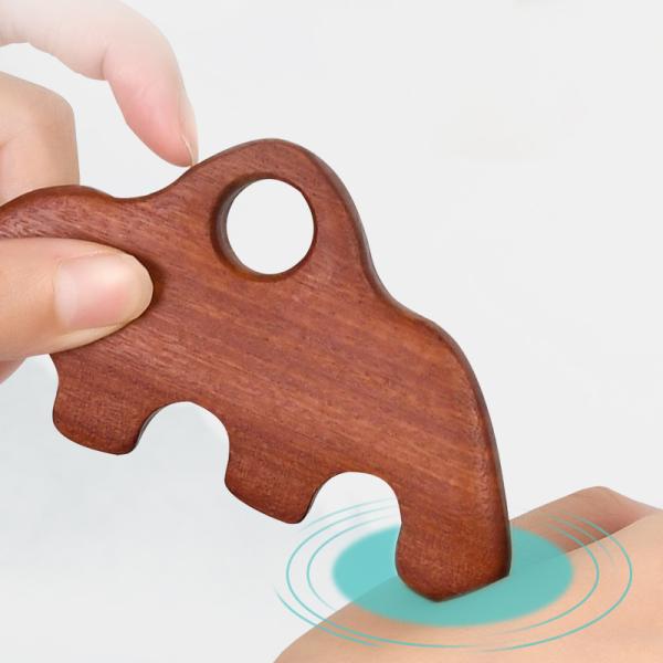 11.7*5.8cm Wooden Scalp Care Massage Comb Body Acupoint Pressing Massage Tool Meridian Dredging Gua Sha Massage Brush