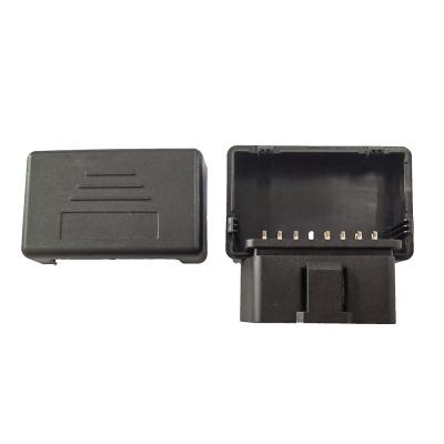 OBD2 escondeu a tomada masculina do recibo do alojamento OBD2 da curvatura