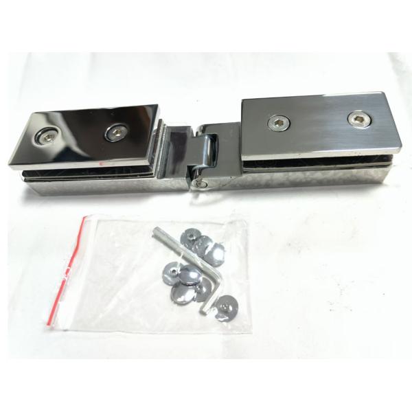 SUS304 Stainless Steel Casting Frameless Door Hinges High Precision For Bathroom