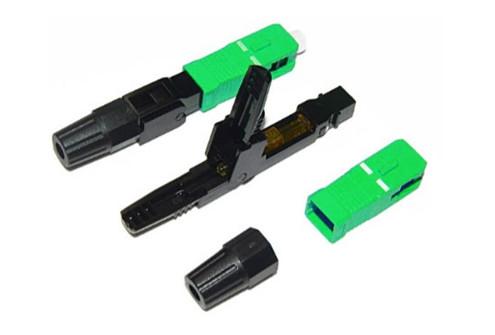 SC APC Passive Electronic Components Ftth Fiber Optic Adaptor Fast Connector 50Mm