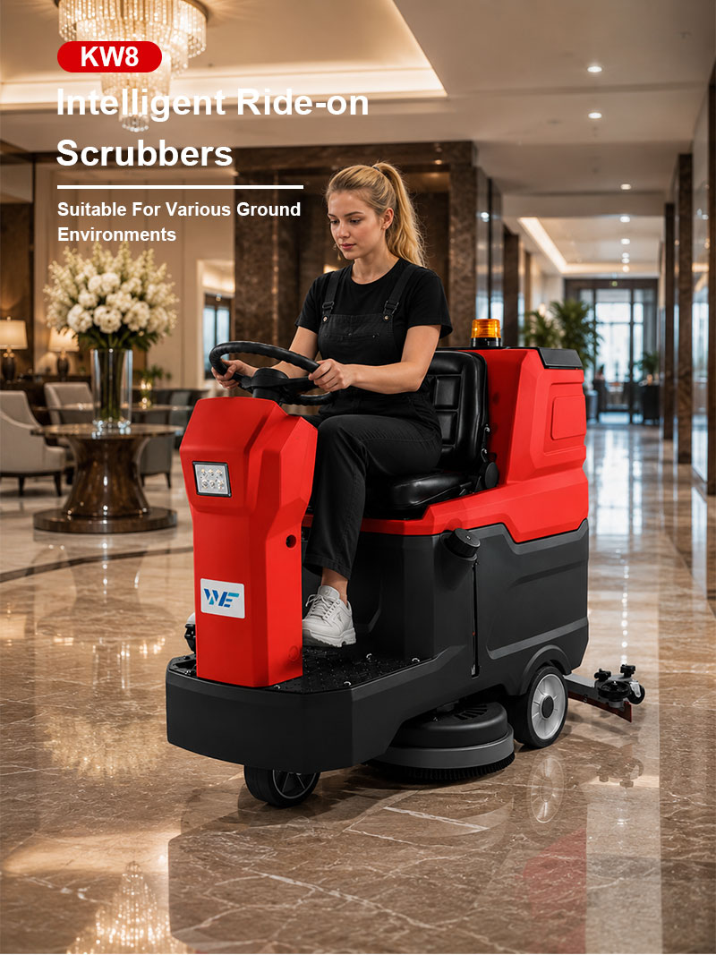 2026 New Style Concrete Warehouse Mop Cleaning Machine Automatic Micro Driving Ride on Floor Scrubber Machine