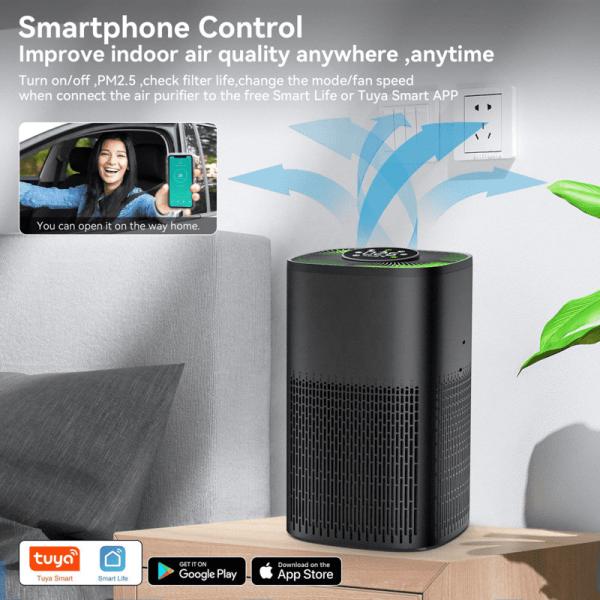 Smart Air Purifier For Home Bedroom H13 Hepa Air Purifier