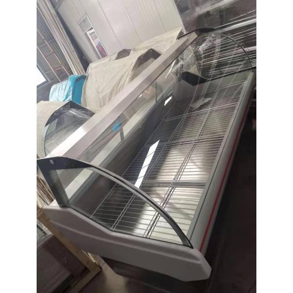 1500L 53 Cu Ft Supermarket Island Freezer , Direct Cooling Commercial Meat Display Refrigerator