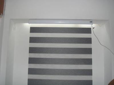 Zebra Blackout Electric Roller Blind Oranger Manual for Villas