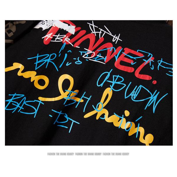 Dark Graphic Tees Short Sleeve Students Cotton T Shirts custom samll quantity clothing