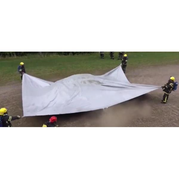 Аварийное серое стекло - одеяло 5m x 8m ткани волокна большое огнезащитное для автомобиля