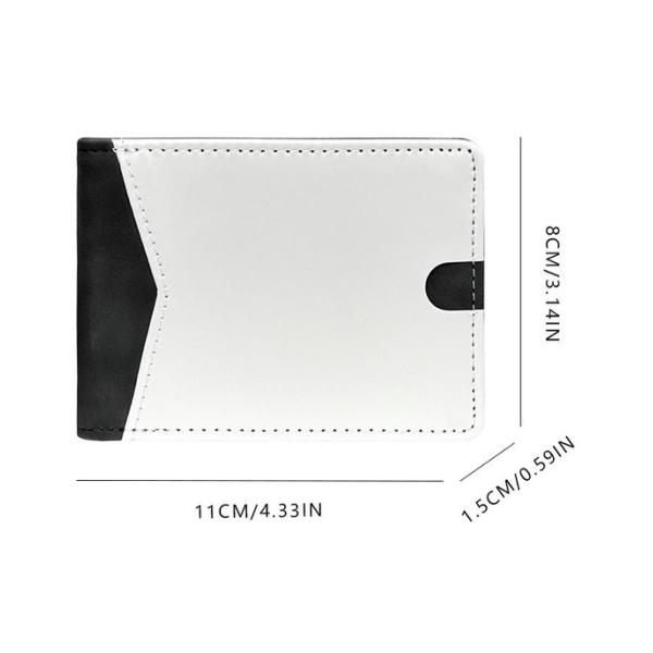 Mens Bifold Wallet Personalized Multiple Card Slots Sublimation Wallet Blanks