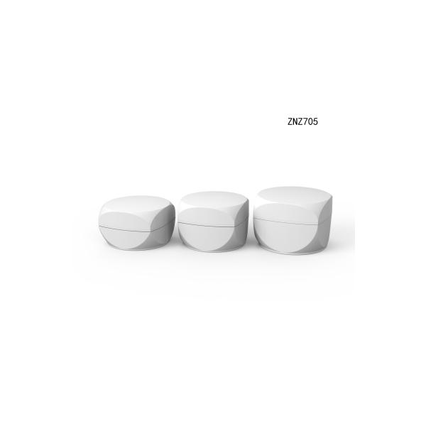 Eco Friendly Frosted Plastic Cosmetic Jars 38.4mm 45.9mm Dia