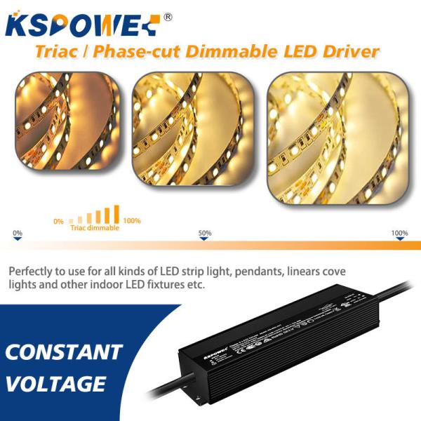 60W Triac Dimmable Driver PWM Phase Cut Waterproof LED Driver For Outdoor
