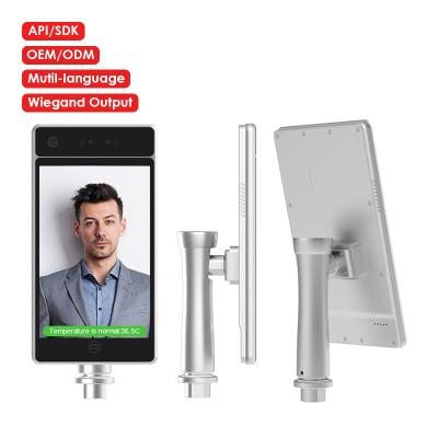 Sistema terminal do controle de acesso da temperatura impermeável do reconhecimento de cara Ip67
