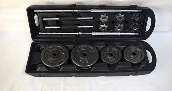 Strength training(weight lifting) adjustable 50kg Black Painting Dumbbell Barbell set
