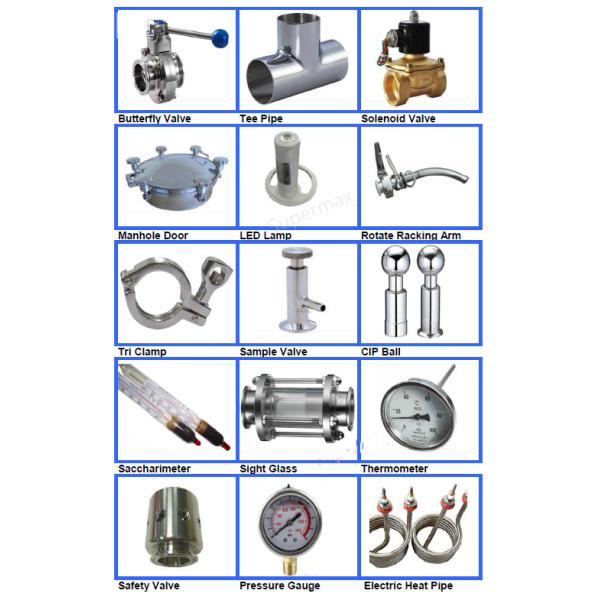 Industrial Brewing Equipment 2000L Barley Beer Making Machine 316 Stainless Steel