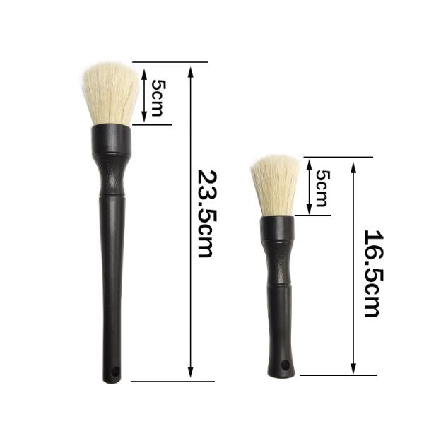 Plastic Handle Car Interior Cleaning Brushes Boar Hair 16.5cm