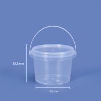Conservez votre glace avec style avec un seau en plastique rond de 1000 ml et un ensemble de couvercles