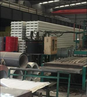 1 - 5mm Thickness steel PU Sandwich Panel Roll Forming Machine