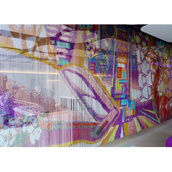 OEM Patterns Customized Double Hook Aluminum Chain Curtain