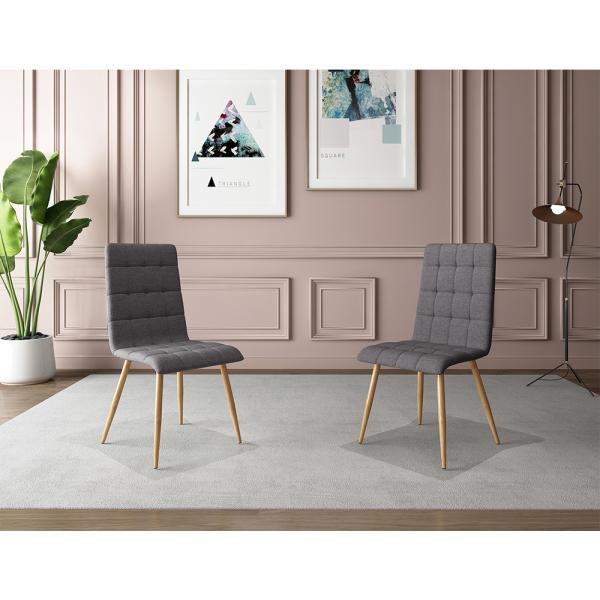 High Back Fabric Velvet OEM Tufted Dining Room Chairs