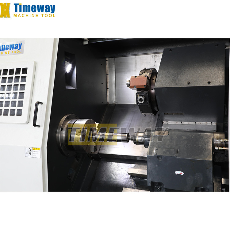 Automatic High Precision Metal Slant Bed CNC Lathe Machine with 2 Axes and 2 Spindles