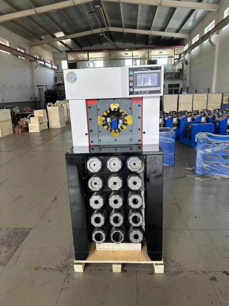 Super Thickness 3 Inch With 15 Dies 6-76mm Black Color AC Hose Crimping Machine With Withhold Faster Crimping Force 650T