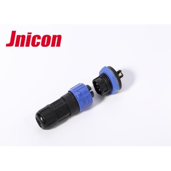 Jnicon LED Waterproof Plug Socket 10A 3 Pin Push Locking Panel Mount