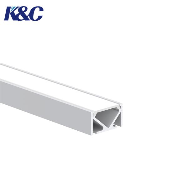 6063 T5 Anodized Aluminum LED Profile with 19 × 11mm Size for Surface Mount Strip Lighting Channel