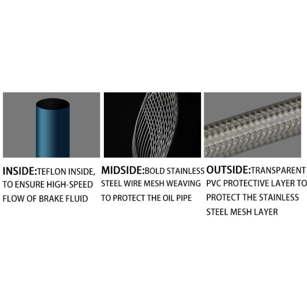 High Performance Tei Racing Brake Line Rubber With Steel Wire Outside Barke Oil Accelerate Brake Response