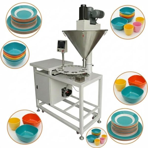 PLC Control Automatic Weighing Machine Melamine Tableware Production Line 10 Cups