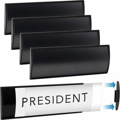Rustproof Aluminium Door Sign Holders Adhesive Door Nameplate Holder