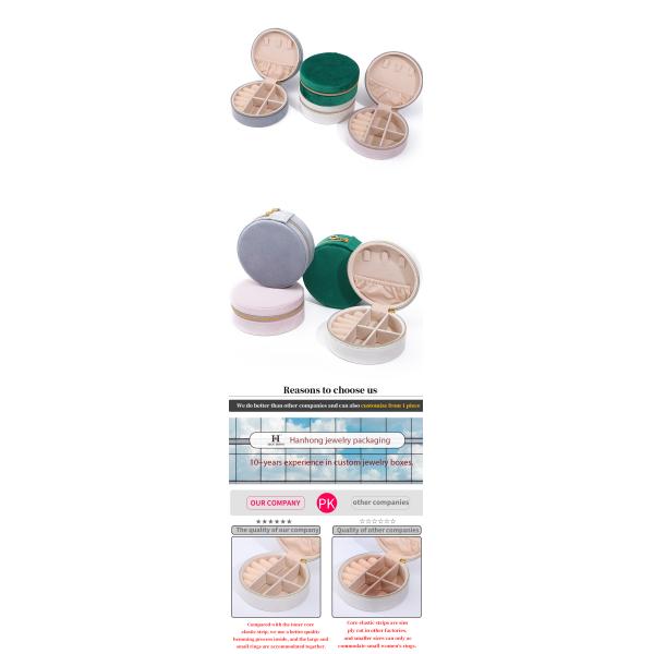 Velvet Jewelry Storage Box for Custom Logo Earrings Necklaces and Rings Packaging