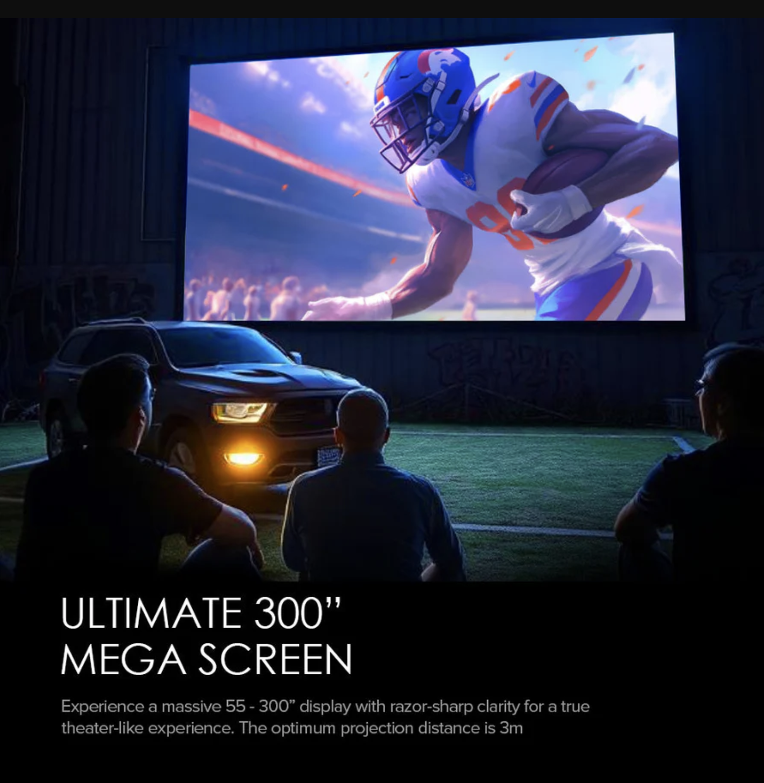 M7 High Brightness 1000 ANSI Lumens 1080P Native Full HD Projector with Android 12.0