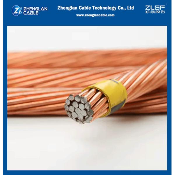 BS 4087 Estándar de acero revestido de cobre Conductor alambre de tierra para conductores eléctricos ASTM B 452 30%IACS