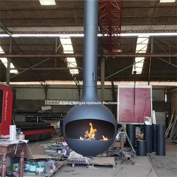 Hotel And Indoor Decorative Suspended Fireplace Wood Burning Steel Stove