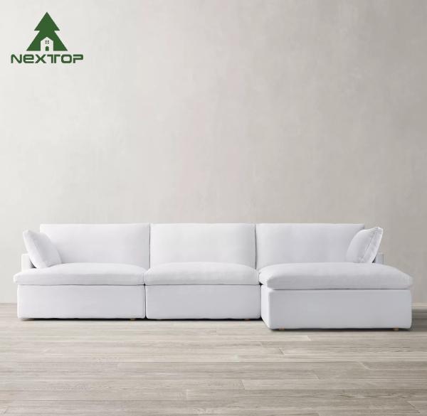 Modern Fashion Outdoor Leisure Home Furniture Straight L Shape Sofa Set