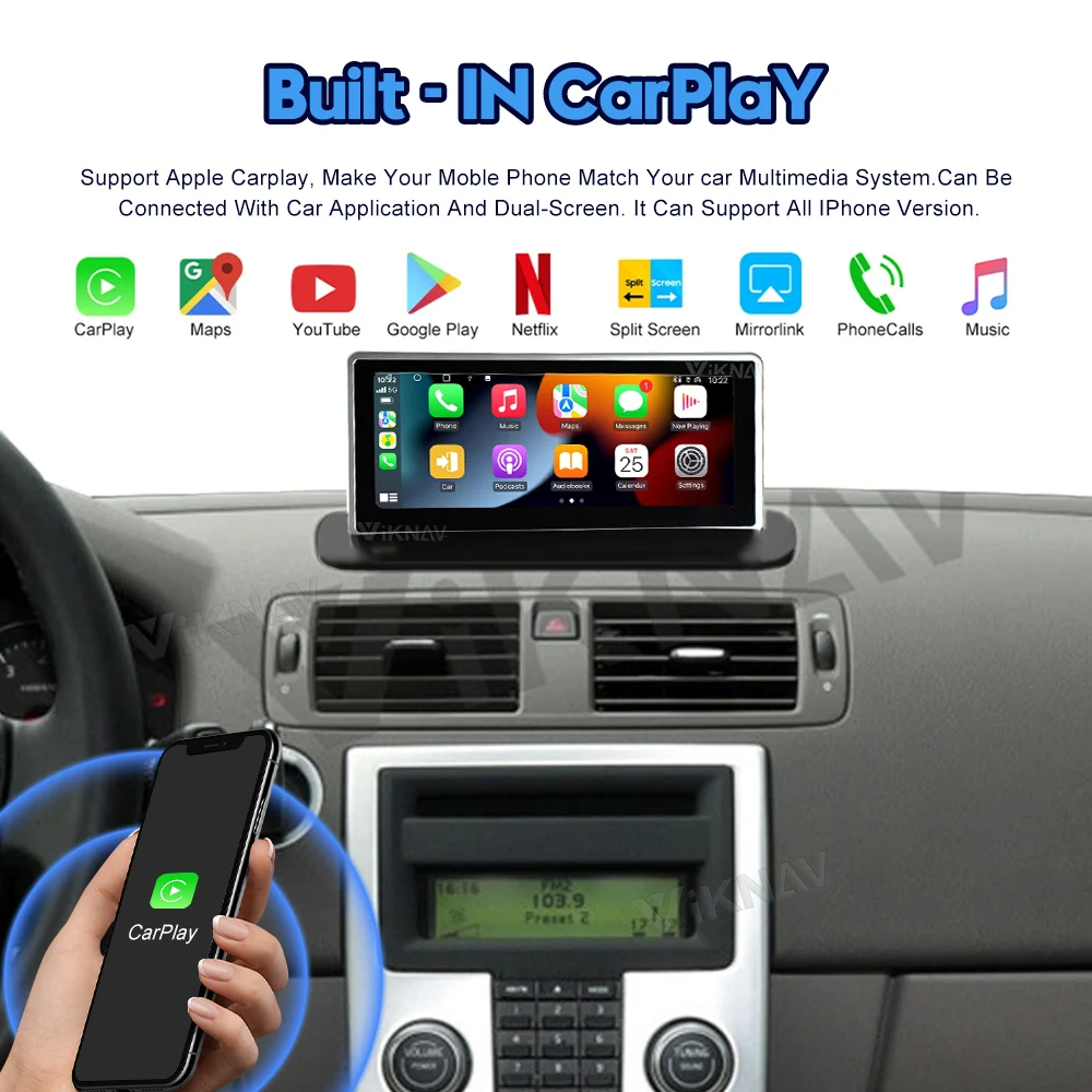 Авторадио Viknav Для Volvo XC90 (2004-2013) 8,8 дюйма Android Авто мультимедийный проигрыватель GPS навигационный головной блок