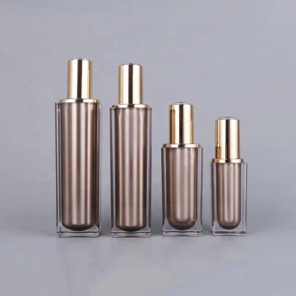 30ml Luxury Empty Gold Acrylic Spray Bottles Cream Jar For Serum Lotion