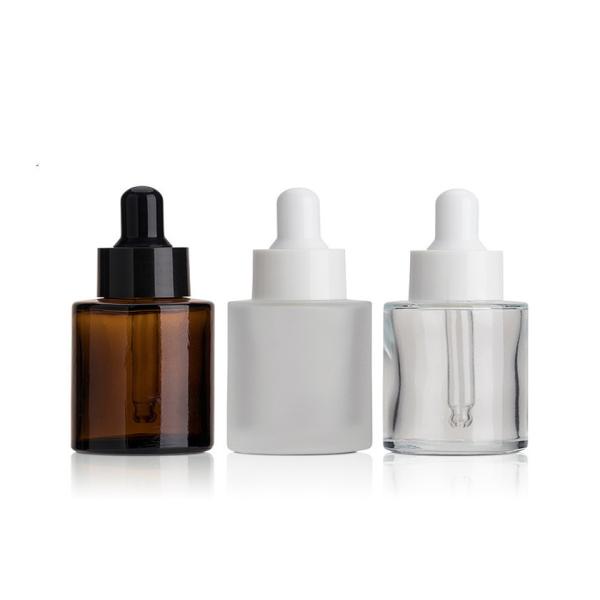 5ml 10ml 20ml Amber Bottle With Dropper , Frosted Empty Dropper Bottles