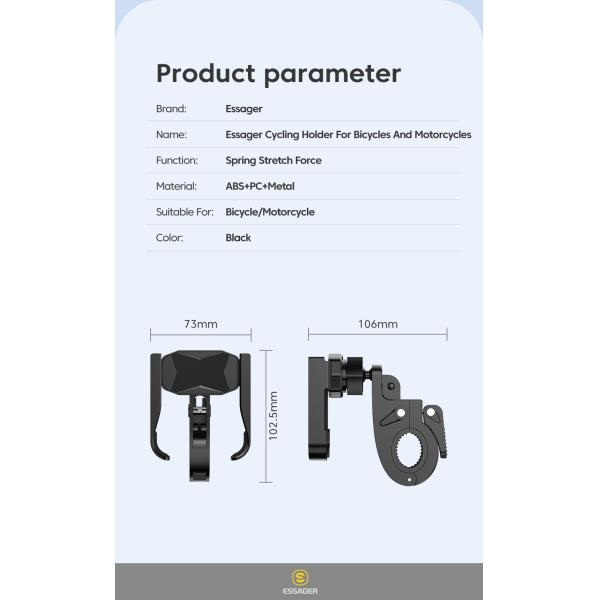 Clip de guisante soporte de teléfono soporte de bicicleta para bicicleta / motocicleta