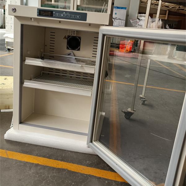 refrigerador pequeno do hospital do laboratório 60L médico com a porta de vidro para o armazenamento vacinal da droga