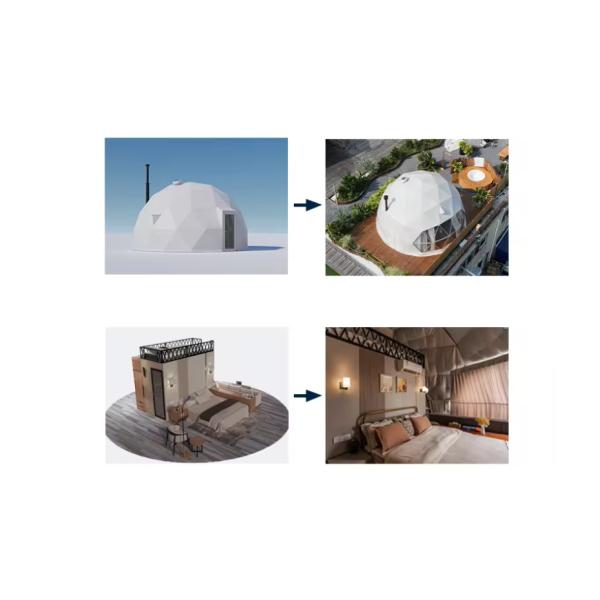 Outdoor Luxury Four Season Dome Hotel Geodesic Glamping House Dome Tent