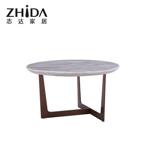 ODM Modern Living Room Center Table Artificial Marble Stainless Steel Coffee Table